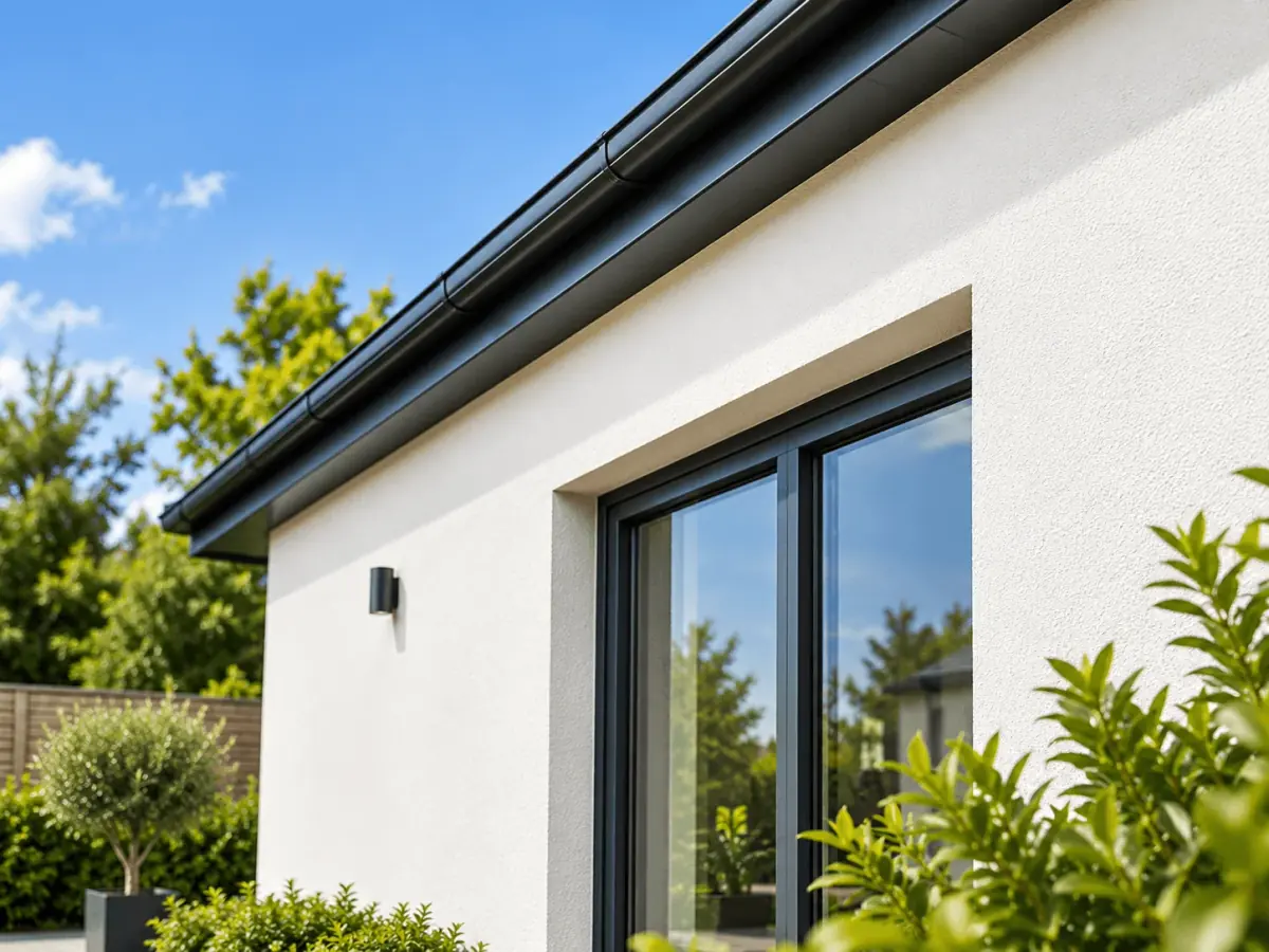Silicone render finish on a modern property